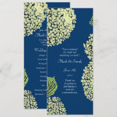Blueberry Hydrangea Wedding Programme Programma (Voorkant / Achterkant)