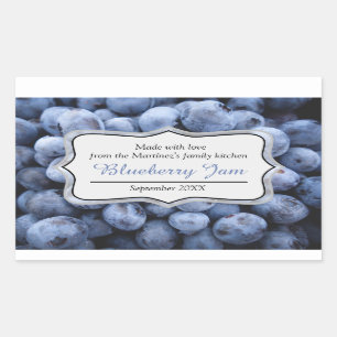 Blueberry jam behouden blauw label sticker