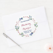 Blueberry Jam behoudt conservenlabel Ronde Sticker (Envelop)