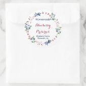 Blueberry Jam behoudt conservenlabel Ronde Sticker (Tas)