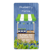 Blueberry Jam Canning Label (Voorkant)