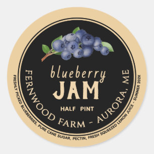 Blueberry Jam Classic Round Sticker