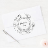 Blueberry Jam Croquis étiquette moderne (Enveloppe)