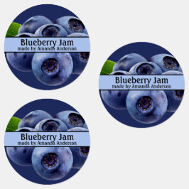 Blueberry Jam Moderne Cirkel Labels