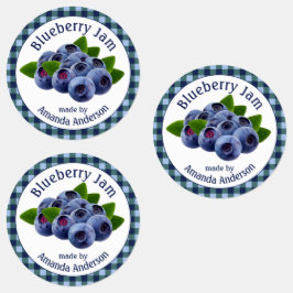 Blueberry Jam Plaid Circle Eetlabel Labels