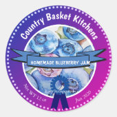  Blueberry Jam Round Sticker (Voorkant)