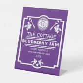 Blueberry Jam Seller Reclamebord Met Voetstuk (Voorkant)