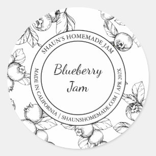 Blueberry Jam Sketch Modern label