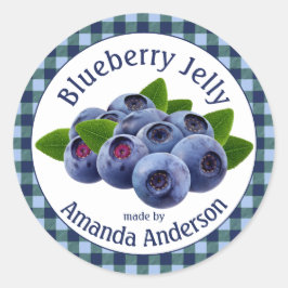 Blueberry Jelly Pset 3" Cirkel Etiket voor voedsel
