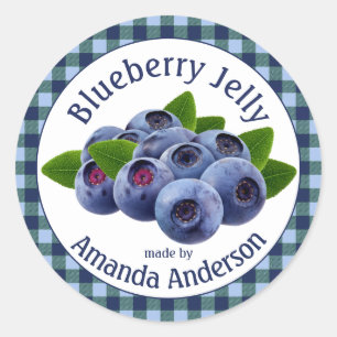 Blueberry Jelly Pset 3" Cirkel Etiket voor voedsel