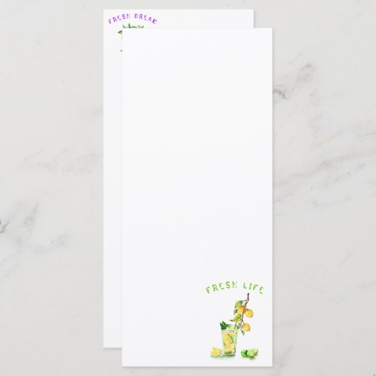 Blueberry Juice Drink Fruits Party Menu (Voorkant / Achterkant)