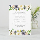 Blueberry Lane Wedding Invitation Kaart (Staand voorkant)