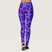 Blueberry-luipaard Leggings (Achterkant)