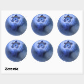 Blueberry-macro Ronde Sticker (Vel)