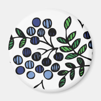 Blueberry magneet bloemenontwerp