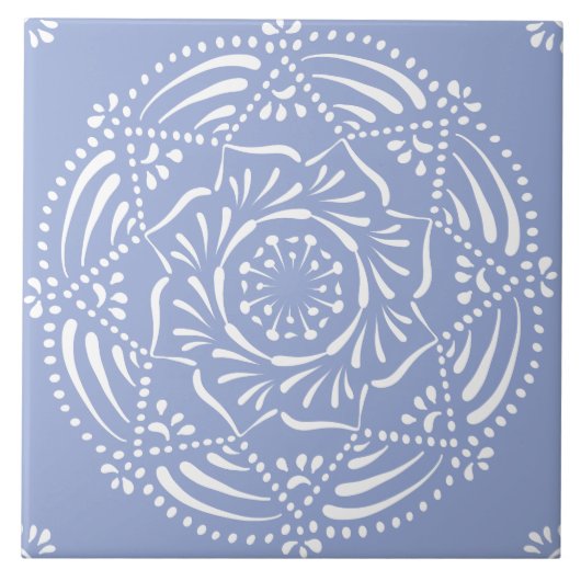 Blueberry Mandala Tegeltje (Voorkant)