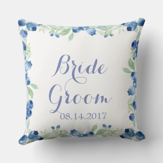 Blueberry Midzomer Rustic Weddenschap Forever Kussen (Achterkant)