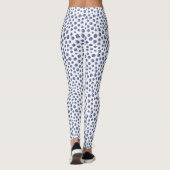 Blueberry Motif Bleu Blanc Leggings d'été (Dos)