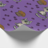 Blueberry Muffin Bloop Cat Patroon Cadeaupapier (Hoek)
