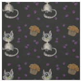 Blueberry Muffin Bloop Kitty Motif Tissu foncé (Échantillon)