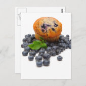 Blueberry Muffin Briefkaart (Voorkant / Achterkant)