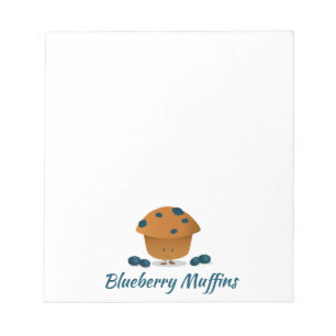 Blueberry Muffin Character Blocnote