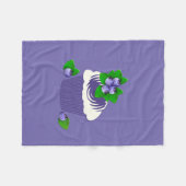 Blueberry Muffin Paars Fleece Deken (Voorkant (Horizontaal))