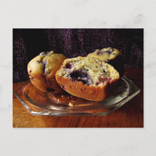 Blueberry Muffins Briefkaart (Voorkant)