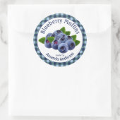 Blueberry Muffins Plaid 3" Cirkel Voedsel Label (Tas)