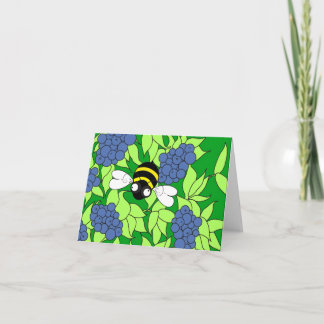 Blueberry Note-Kaart (leeg van binnen) Bedankkaart