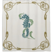 Blueberry Nouveau Art Déco Douche rideau Cheval de (Devant)