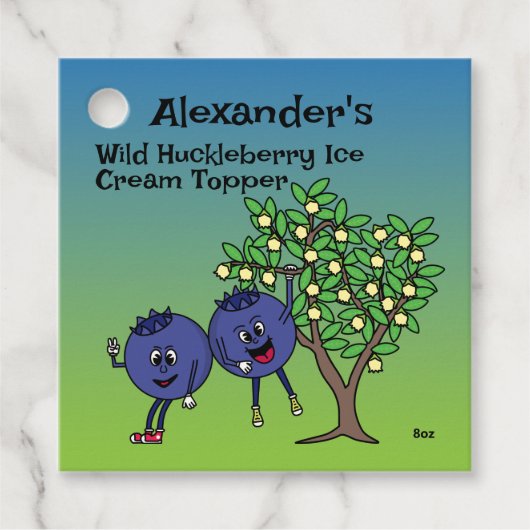 Blueberry Pals Grappige Cartoon Jam Pie en meer Bedankjes Labels (Voorkant)