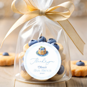 Blueberry Pannenkoek Baby Brunch Baby shower Bedan Ronde Sticker