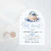 Blueberry Pannenkoek Baby Brunch Baby shower Boy Kaart