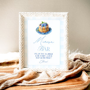 Blueberry Pannenkoek Baby Brunch Mom-osa Bar Poster