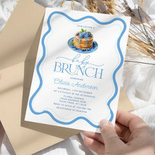 Blueberry Pannenkoek Baby shower Baby Brunch Kaart