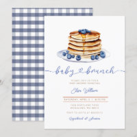 Blueberry Pannenkoek Baby shower Uitnodigen
