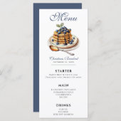 Blueberry Pannenkoeken Ontbijtmenu (Voorkant / Achterkant)