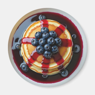 Blueberry pannenkoeken realistisch eten magneet