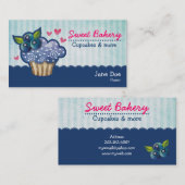 Blueberry Passion Cupcake Visitekaartjes (Voorkant / Achterkant)