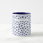 Blueberry-patroon gepersonaliseerd mug mok (Midden)
