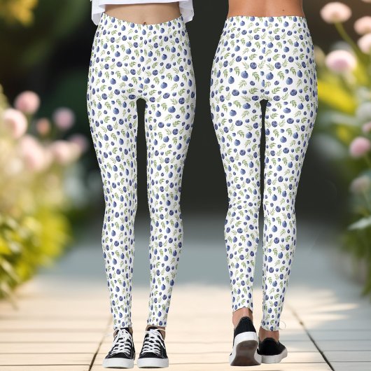 Blueberry Pattern Berries Zomer Leggings
