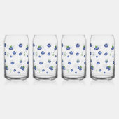 Blueberry Pattern Blikvorm Glas (Rechts)