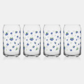 Blueberry Pattern Blikvorm Glas (Voorkant)