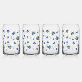 Blueberry Pattern Blikvorm Glas (Links)