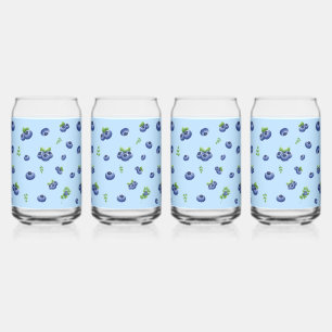 Blueberry Pattern Blikvorm Glas