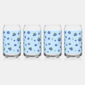 Blueberry Pattern Blikvorm Glas (Links)