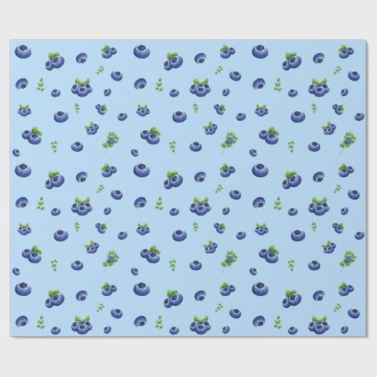 Blueberry Pattern Cadeaupapier (Vlak)