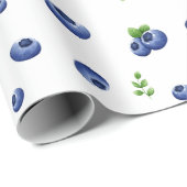 Blueberry Pattern Cadeaupapier (Rol Hoek)