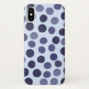 Blueberry Pattern iPhone X Hoesje